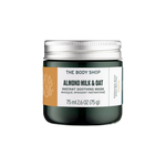 The Body Shop Almond Milk & Oat instant soothing mask jar on a white background