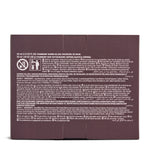 Back of a product packaging with text and branding