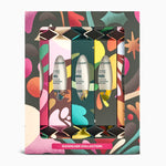Handcare Collection packaging with colorful design and balm tubes inside