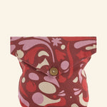 Small pouch with a colorful pattern on a white background