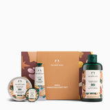 The Body Shop Shea Essentials gift set with various products on a white background