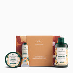 The Body Shop Almond Milk Essentials gift set on a white background