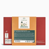 The Body Shop Almond Milk Essentials gift set packaging on a white background
