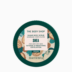 The Body Shop Shea Sugar Body Scrub container on a white background