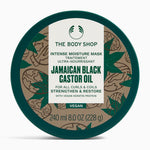 The Body Shop Jamaican Black Castor Oil mask packaging on a white background