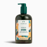 The Body Shop Satsuma shower gel bottle on a white background