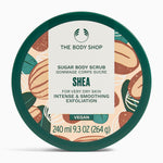 The Body Shop Shea Sugar Body Scrub container on a white background