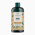 The Body Shop Ginger Scalp Care shampoo bottle on a white background