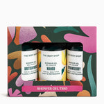 The Body Shop shower gel trio set with floral packaging