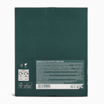 Dark green box with text and symbols on a white background