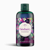 Dewberry bath and shower gel bottle with a colorful label on a white background