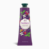 Purple hand balm tube with berry design and 'Dawberry' branding on a white background