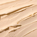 Close-up of smooth, beige cream texture