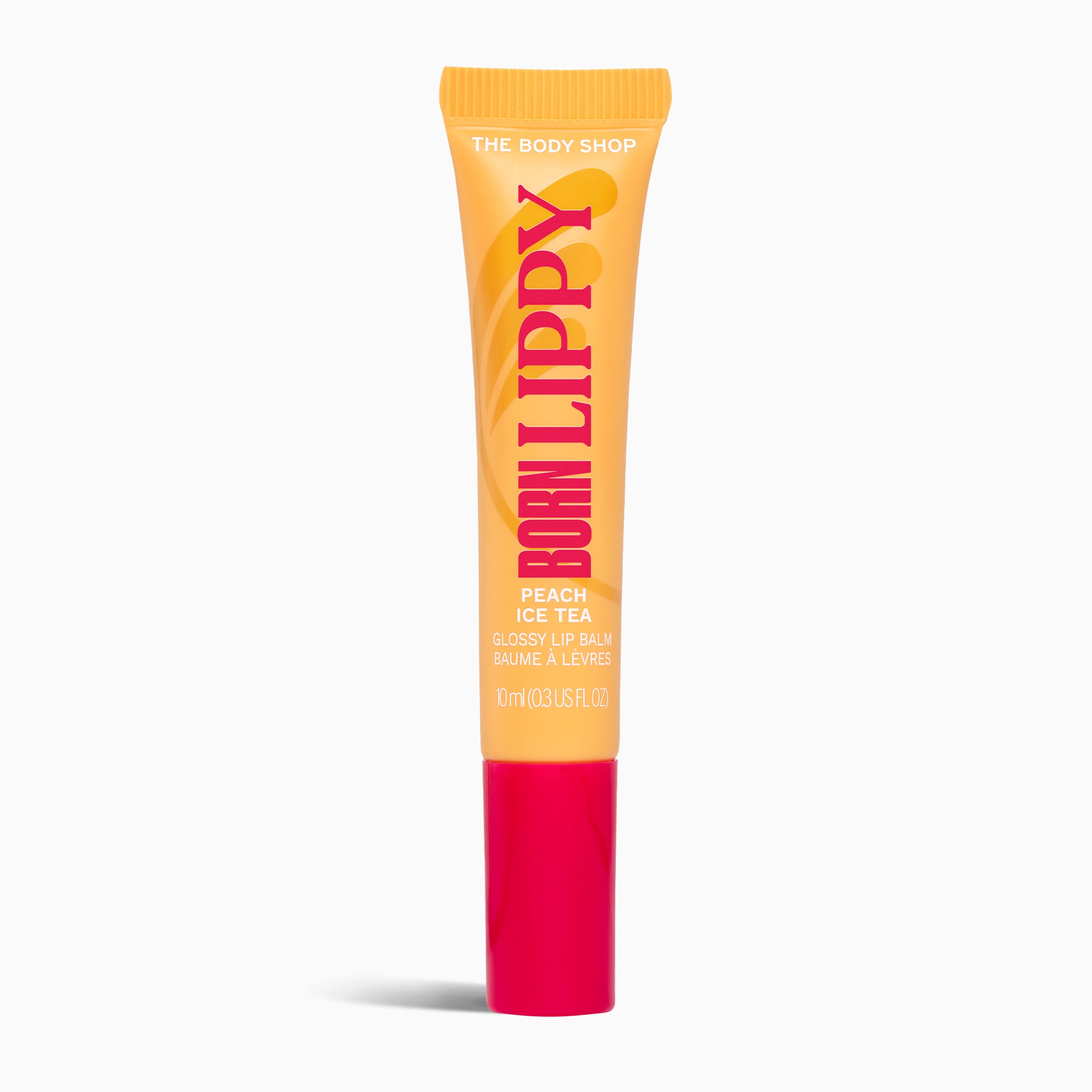 Lip balm tube with 'Born Lippy' branding on a white background