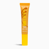 Tube of The Body Shop lip balm with caramel color on a white background