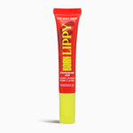 Red and yellow lip balm tube with 'The Body Shop' branding on a white background