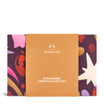 The Body Shop Strawberry Essentials gift set packaging with colorful design on a white background