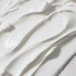 Close-up of smooth, white cream texture