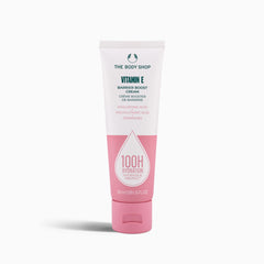 Tube of The Body Shop Vitamin E Barrier Boost Cream on a white background