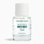 The Body Shop White Musk eau de toilette bottle on a white background