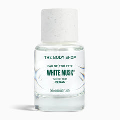 The Body Shop White Musk eau de toilette bottle on a white background