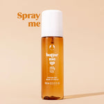Butter me up perfume mist bottle on a beige background with 'Spray me' text.