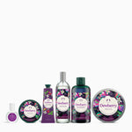 Collection of Dewberry bodycare products on a white background