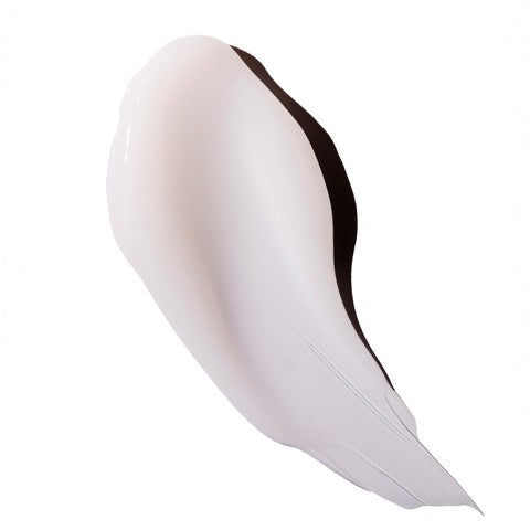 Vitamin E gel cream spread on a white background