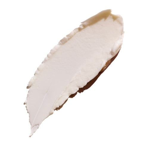 white cream swatch on a white background