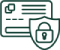 secure payment icon in green