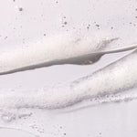 Close-up of clear gel lather on a light gray background